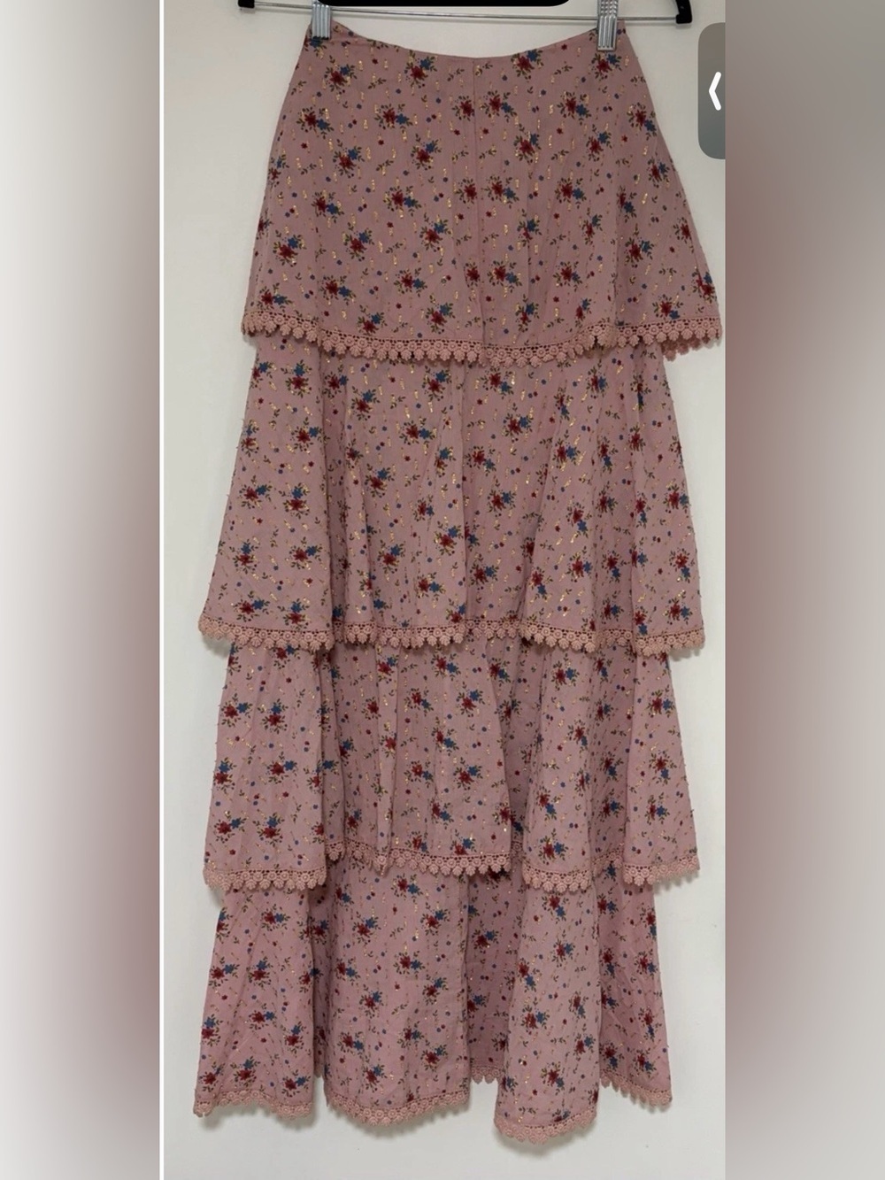 Eddy Women's Brenda Tiered Skirt in Primrose Bouquet Floral Size XS $278 NWT - Picture 2 of 12